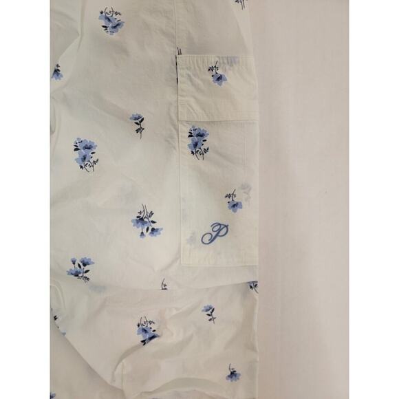 Victoria's Secret PINK Pants Women's XS Parachute Cargo White Floral Retro - Picture 5 of 11